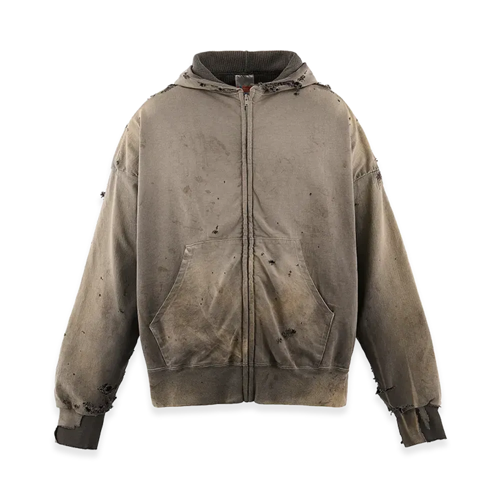 Saint Mxxxxxx Double Face Zip Hoodie "Charcoal"