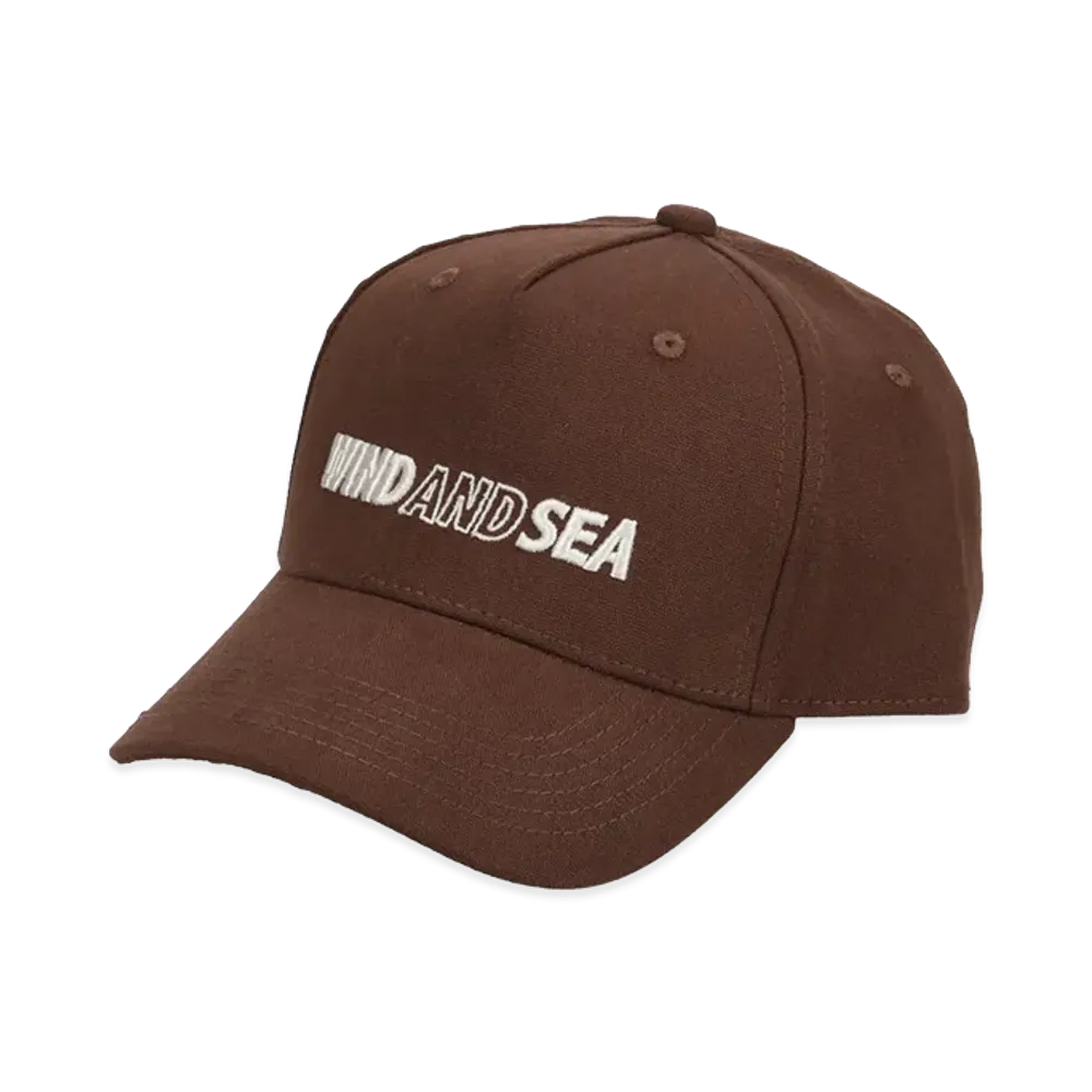 WIND AND SEA Back Belt Leather Cap "Brown"