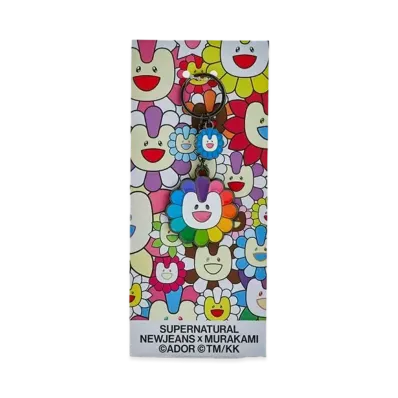 NewJeans x Takashi Murakami Supernatural Metal Keyring "Flower"