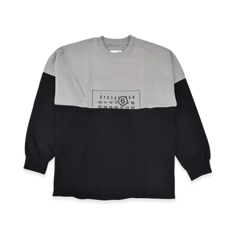 MM6 Maison Margiela Kids' Recut Sweatshirt "Black/Grey"