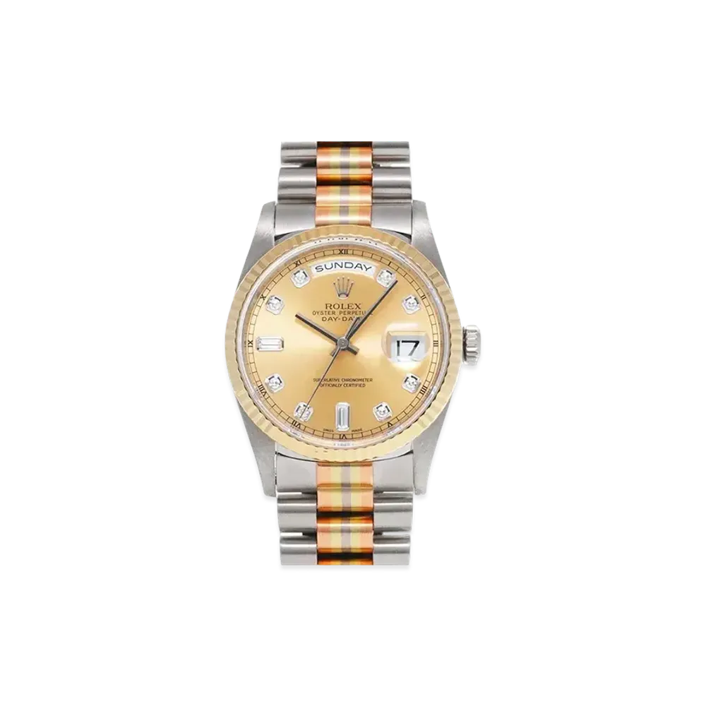 ROLEX Day-Date 36 Tridore "Champagne/White Gold"
