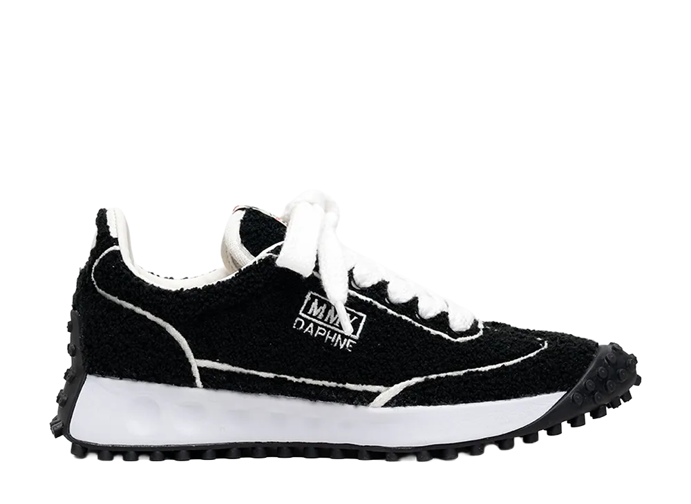 メゾンミハラヤスヒロ ウィメンズ ダフネ オリジナルソール チェニール エンブロイダリー キャンバス ローカットスニーカー "ブラック"