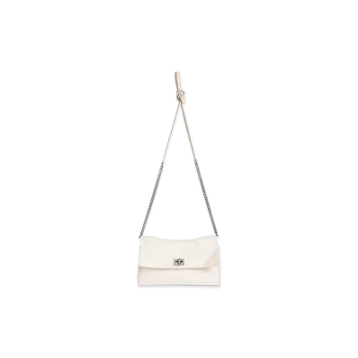 BALENCIAGA Women's Rodeo Chain Wallet "Optic White"