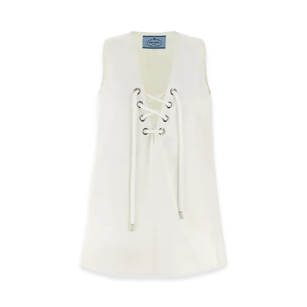 PRADA Women's Old Satin Dress "White"