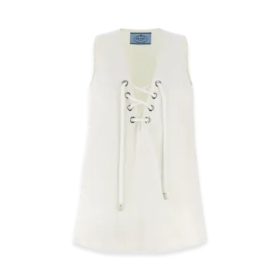 PRADA Women's Old Satin Dress "White"