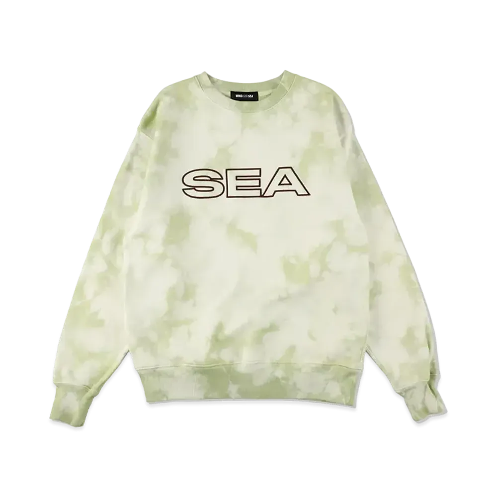 WIND AND SEA Tie Dye Logo Sweat "Lime"