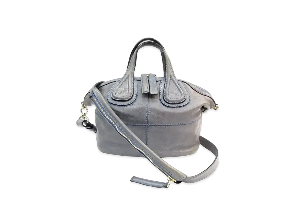 GIVENCHY Nightingale Leather 2Way Bag "Gray"