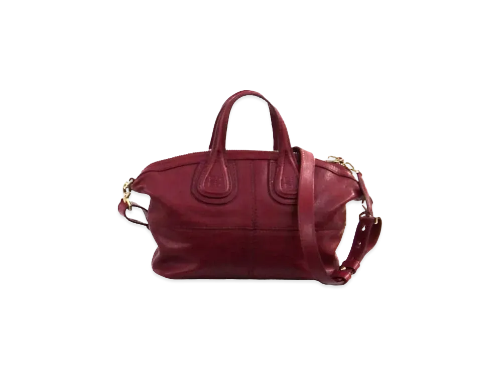 GIVENCHY Nightingale Leather 2Way Bag "Red"
