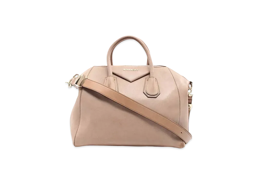 GIVENCHY Antigona Leather 2Way Boston Bag "Beige"