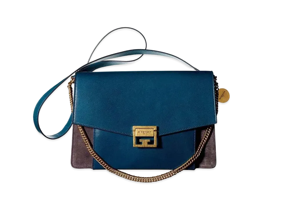 GIVENCHY GV3 Leather Shoulder Bag "Blue"