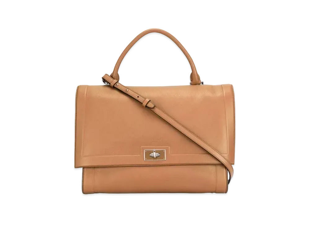 GIVENCHY Shark Leather 2Way Bag "Brown"