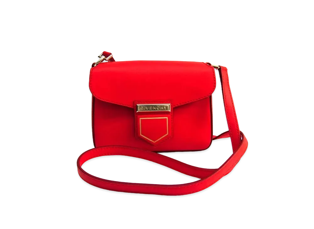 GIVENCHY Nobile Leather Shoulder Bag "Red"