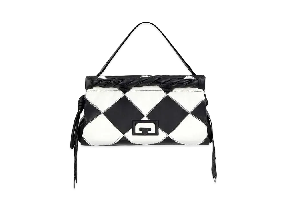 GIVENCHY ID93 Leather Shoulder Bag "Black/White"