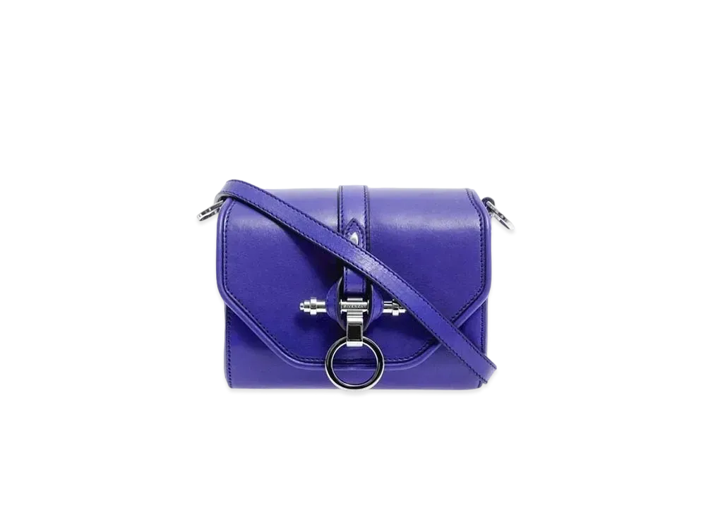 GIVENCHY Obsedia Leather Shoulder Bag "Blue"