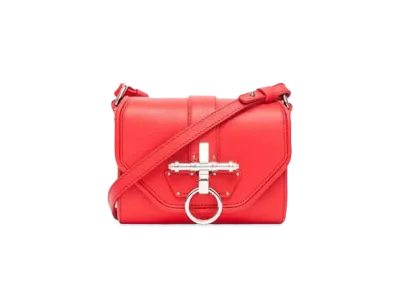 GIVENCHY Obsedia Leather Shoulder Bag "Red"