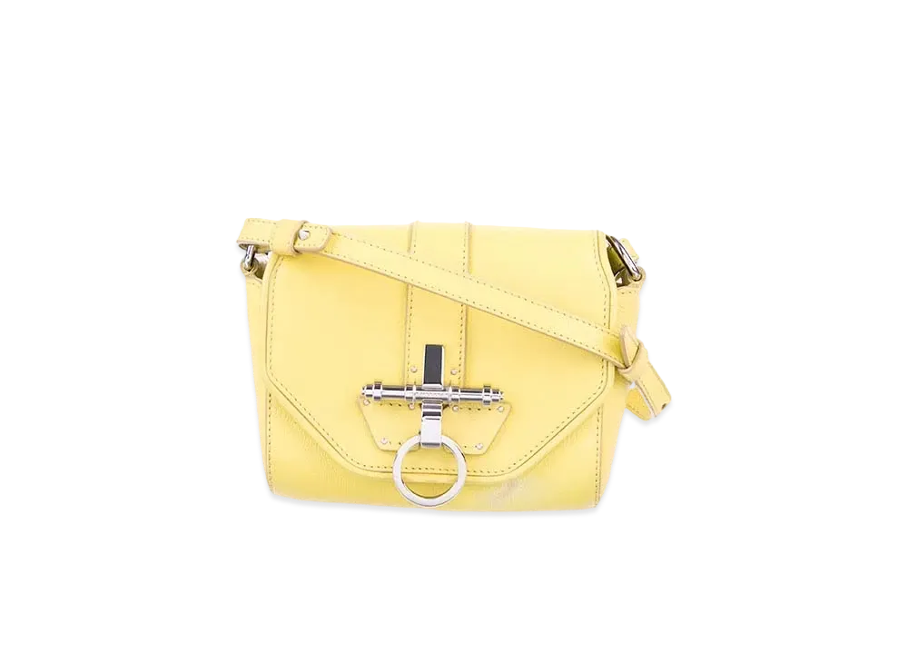 GIVENCHY Obsedia Leather Shoulder Bag "Yellow"