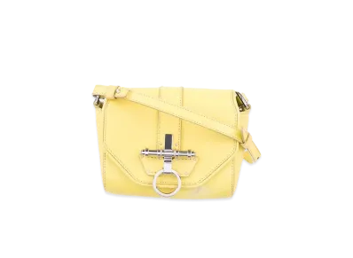 GIVENCHY Obsedia Leather Shoulder Bag "Yellow"