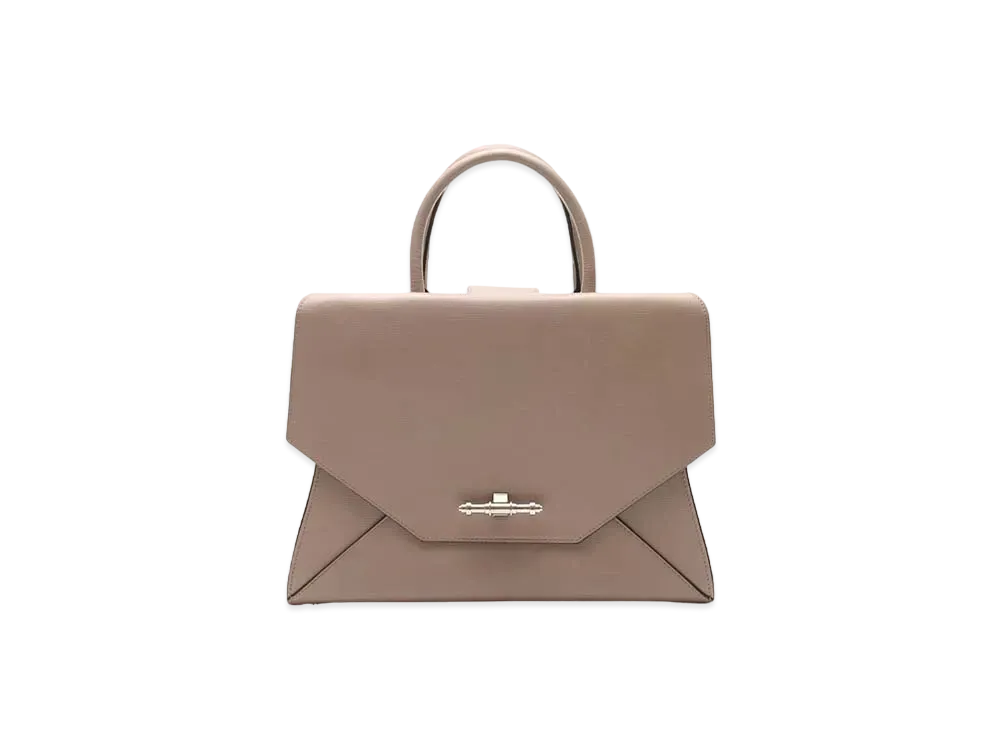 GIVENCHY Obsedia Flap Leather 2Way Bag "Beige"