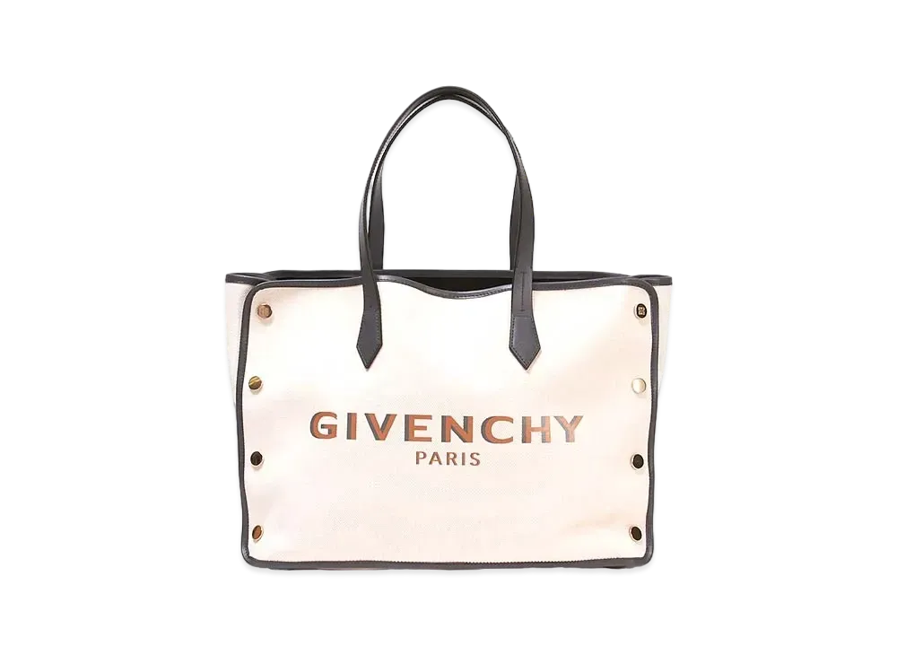 GIVENCHY ロゴプリント キャンバス製 ミディアム Gトート*BEIGE ジバンシィ ロゴ Gトートバッグ スモール コーティング