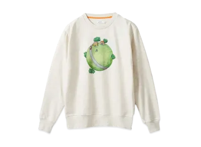 graniph x Dragon Ball Z 10 Times The Size Of The Earth Fleece Sweatshirt "Heather Natural"
