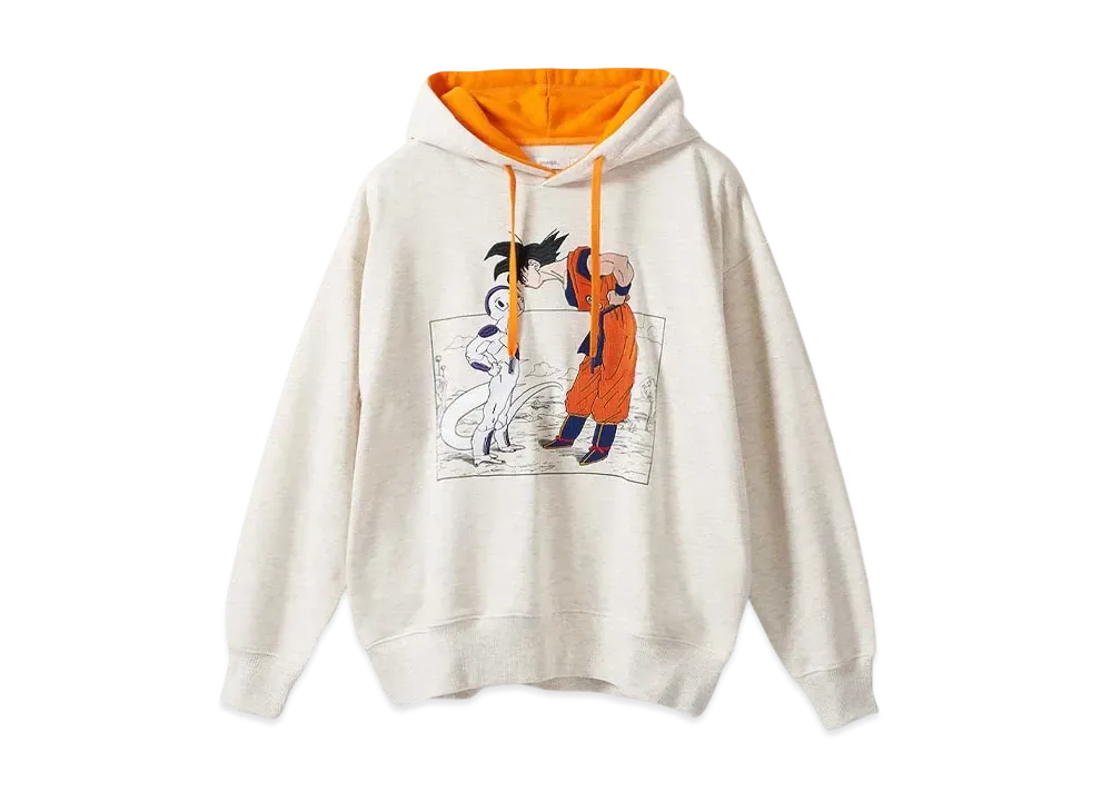 graniph x Dragon Ball Z Goku VS Frieza Fleece Big Silhouette Parka "Heather Natural"
