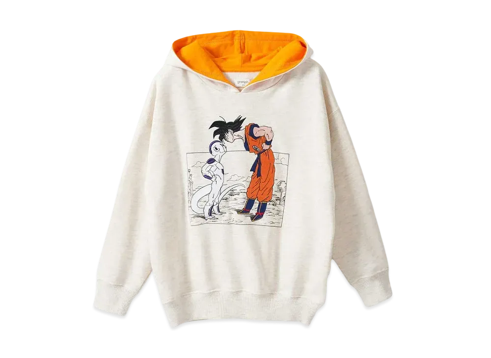 graniph x Dragon Ball Z Goku VS Frieza Kids Fleece Big Silhouette Parka "Heather Natural"