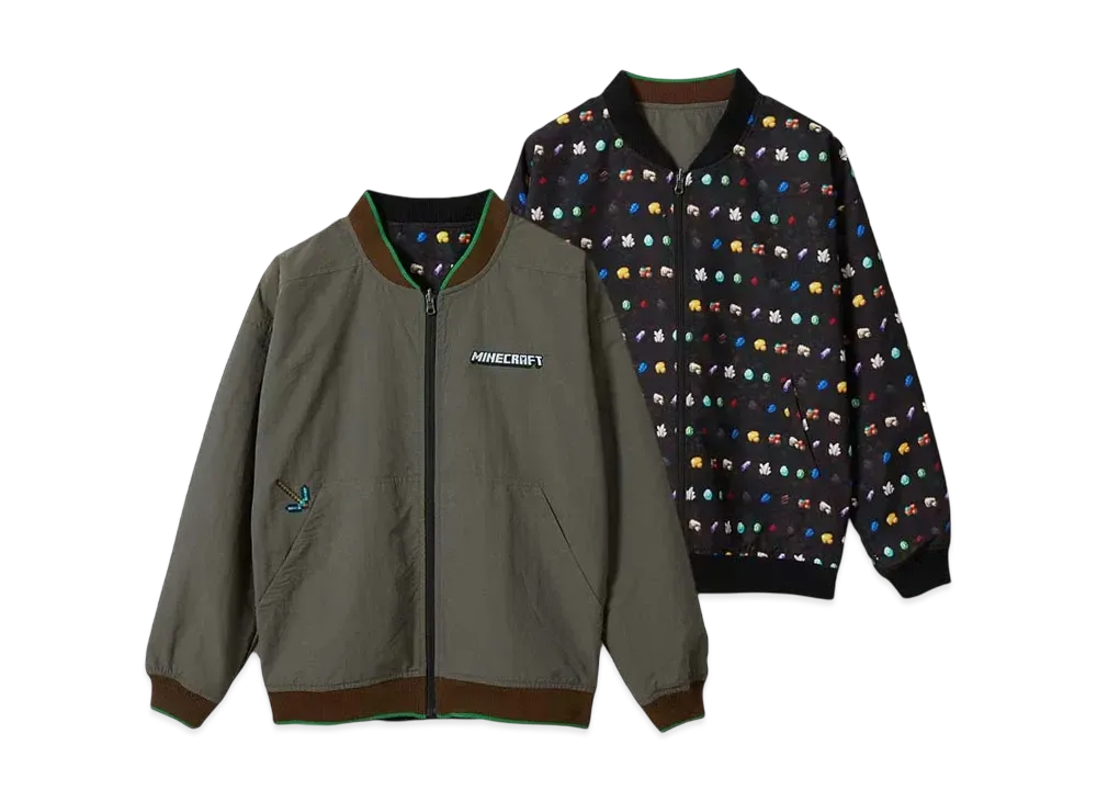 マインクラフト　グラニフ　鉱石　リバーシブル　ジャケット　完売品 graniph x Ayako Ishiguro Biker Cat MA-1 
