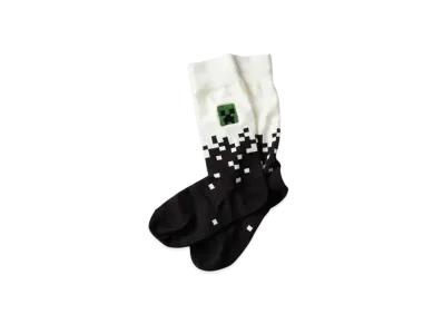graniph x Minecraft Creeper Explosion Long Socks "White"