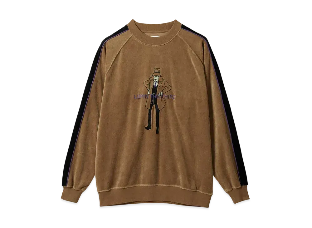 graniph x Lupin III Disguise Velour Track Sweatshirt "Brown"