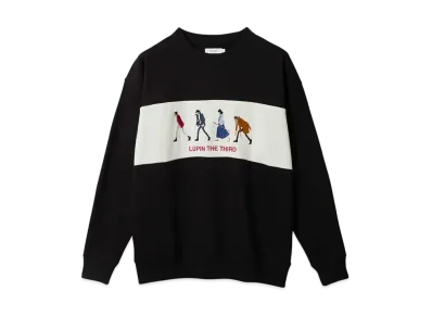 graniph x Lupin III Fleece Big Silhouette Sweat "Black"