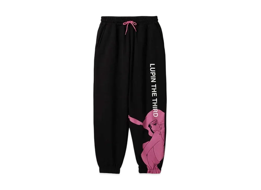 graniph x Lupin III Secret Fleece Sweatpants "Black"
