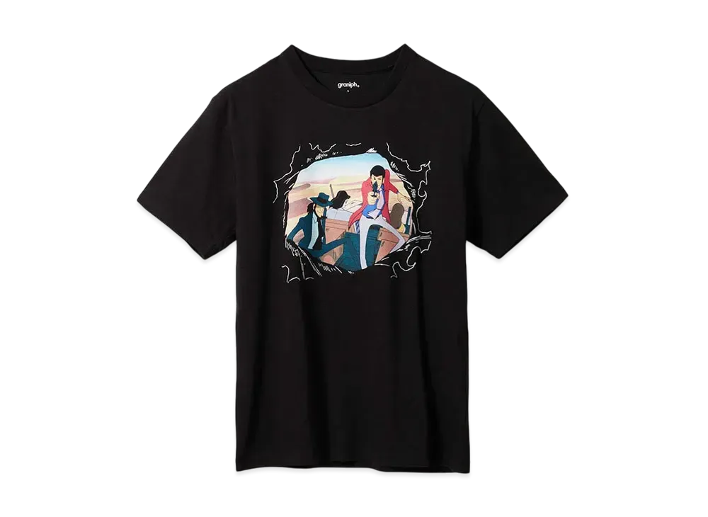 graniph x Lupin III Car Chase T-Shirt "Black"