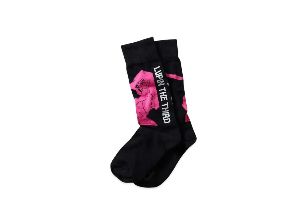 graniph x Lupin III Secret Long Socks "Black"