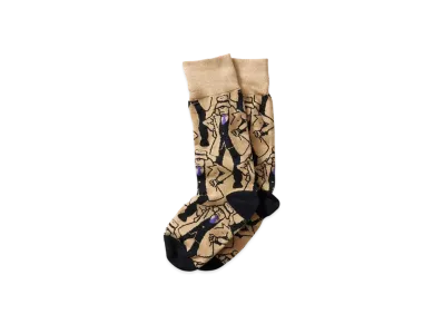 graniph x Lupin III Disguise Long Socks "Beige"