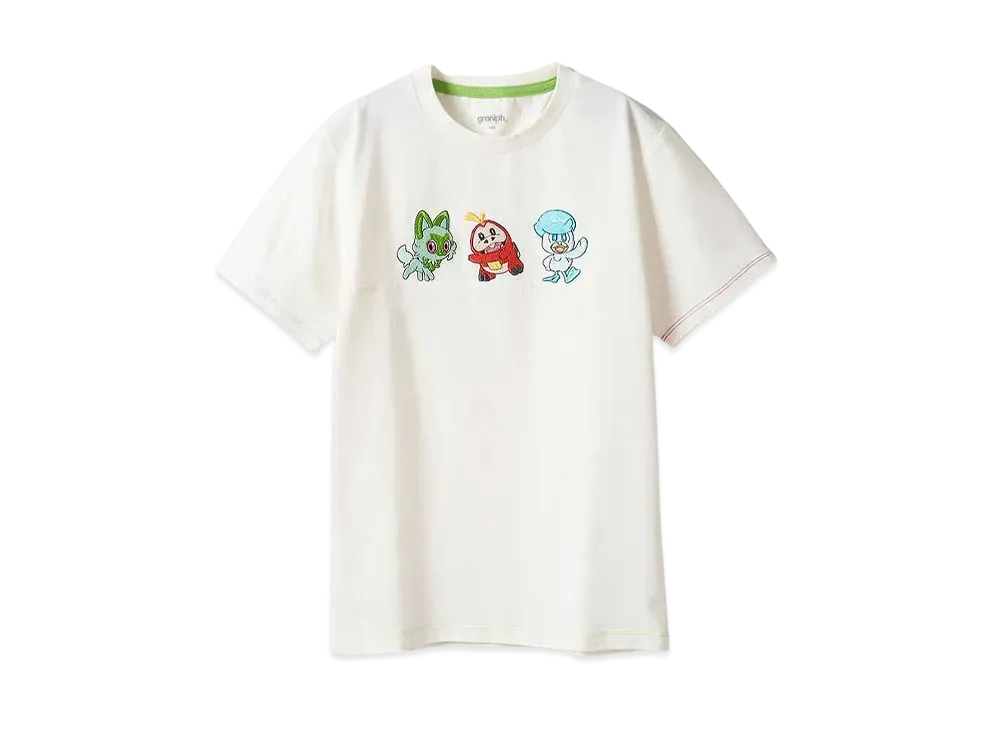 graniph x Pokemon Nyaoha & Hogaeta & Kwassu Kids T-Shirts "Off White"