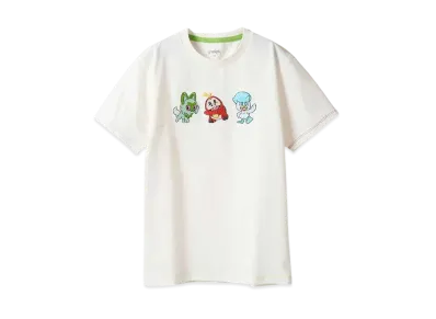 graniph x Pokemon Nyaoha & Hogaeta & Kwassu Kids T-Shirts "Off White"