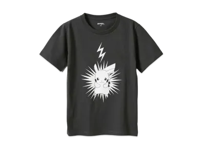 graniph x Pokemon Pikachu Lightning Kids T-Shirt "Sumikuro"
