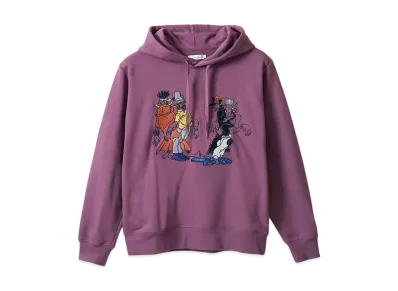 graniph x JOJO'S BIZARRE ADVENTURE Oingo Boingo Brothers Fleece Parka "Purple"