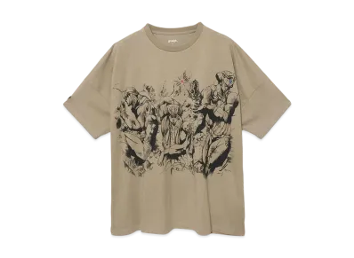 graniph x JOJO'S BIZARRE ADVENTURE Pillar Man Super Wide Silhouette T-Shirt "Beige"