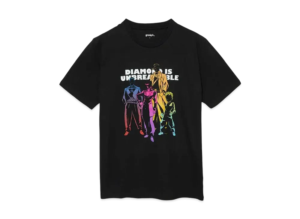 graniph x JOJO'S BIZARRE ADVENTURE Diamond Is Unbreakable T-Shirt "Black"