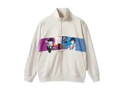 graniph x Yusuke Nakamura Connected Fleece Half Zip Sweatshirt "Ivory"