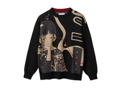graniph x Yusuke Nakamura Re:Connect Washable Jacquard Knit "Black"