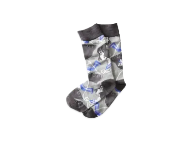 graniph x Yusuke Nakamura Akashi San Pattern Long Socks "Gray"