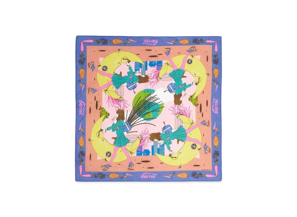 graniph x Yusuke Nakamura Moon Viewing Rabbit Cotton Handkerchief "Multi"