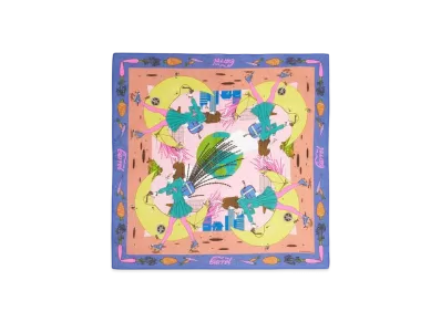 graniph x Yusuke Nakamura Moon Viewing Rabbit Cotton Handkerchief "Multi"