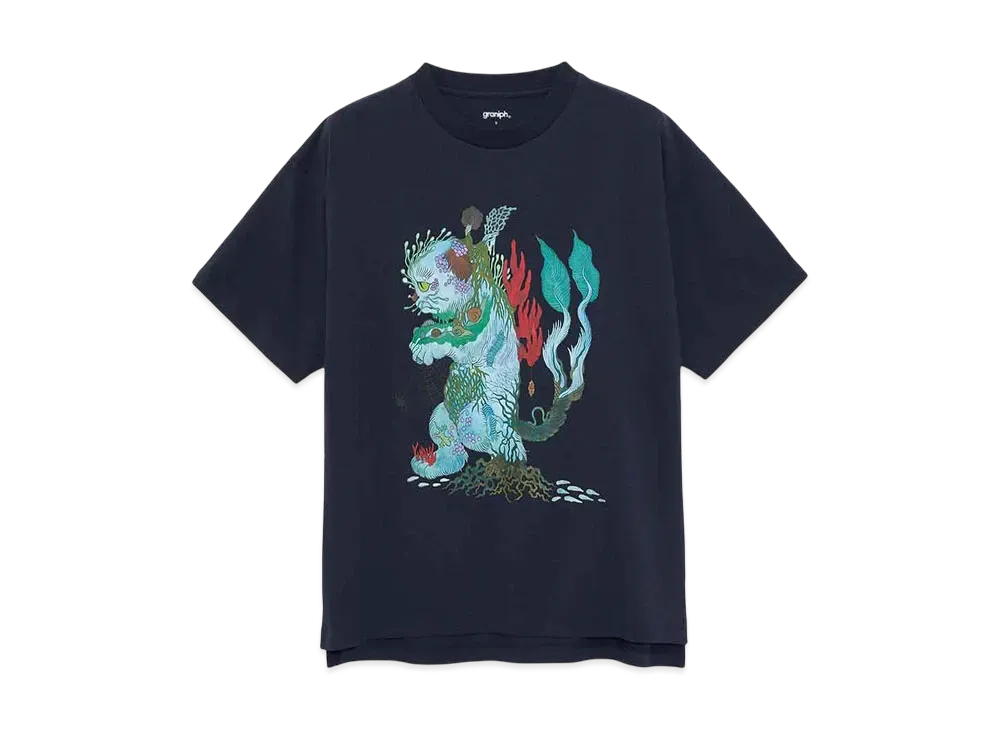 graniph x Ayako Ishiguro Wet Big Silhouette T-Shirt "Navy"