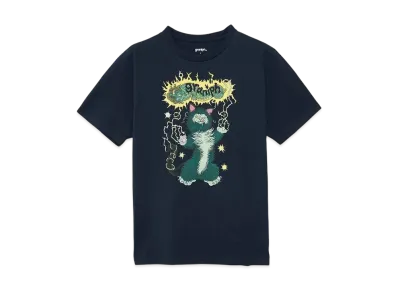 graniph x Ayako Ishiguro Thunder Dragon Cat T-Shirt "Navy"