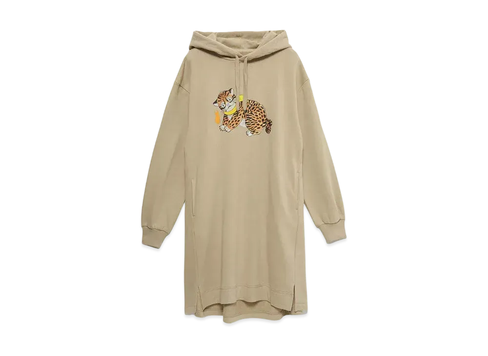 graniph x Ayako Ishiguro Madara Nekomata Fleece Parka One Piece "Beige"
