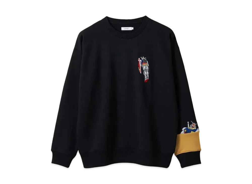 graniph x STRICT-G/Mobile Suit Gundam Amuro Escape Fleece Sweat "Black"