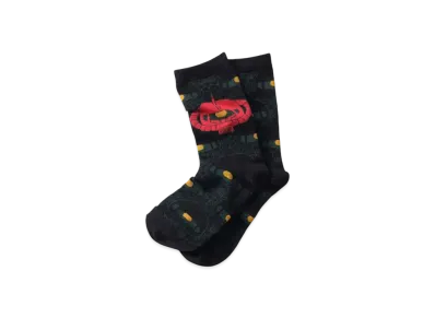 graniph x STRICT-G/Mobile Suit Gundam Zaku Pattern Middle Socks "Black"